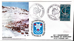 1967-Francia Alpe D Huez Campionato Mondiale Di Bob Annullo Speciale (4/5.2) Su  - Covers & Documents
