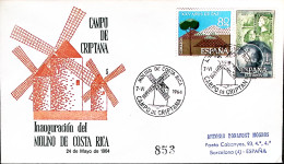 1964-SPAGNA Campo De Criptana Inaugurazione Molino De Costa Rica Annullo Special - Covers & Documents