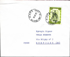 1975-BOCCACCIO Lire 10 Isolato Su Busta Nave (30.12) - 1971-80: Poststempel