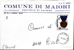 1974-MEDAGLIE D'ORO Lire 50 Isolato Su Busta Maiori (5.6) - 1971-80: Poststempel