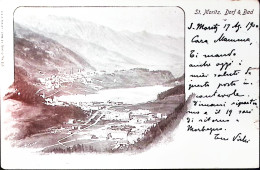 1900-Svizzera St. Moritz Dorf Et Bad Viaggiata Per L'Italia Affrancata Unione Un - Otros & Sin Clasificación