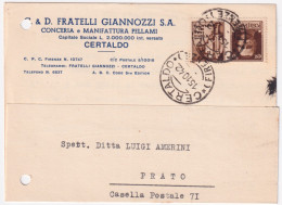 1942-Propaganda C.30 Milizia (8) Isolato Su Cartolina Fori Archivio Certaldo (15 - Marcophilie