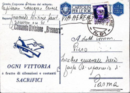 1943-Posta Militare/N 61 C.2 (24.8) Su Cartolina Franchigia Via Aerea Ogni Vitto - Weltkrieg 1939-45