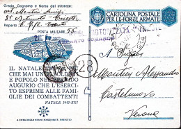 1943-Posta Militare/N 214 C.2 (18.4) Su Cartolina Franchigia Il Natale Trova Più - Oorlog 1939-45