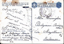 1943-R. AEROPORTO 614 PM 3600 Manoscritto Su Cartolina Franchigia Posta Militare - Guerre 1939-45