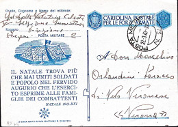 1943-Posta Militare/N 2 C.2 (22.3) Su Cartolina Franchigia Il Natale Trova Piu' - Weltkrieg 1939-45