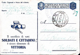 1943-Posta Militare/N 46 C.2 (8.7) E Manoscritto Zalog Su Cartolina Franchigia I - Guerre 1939-45