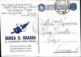 1942-Posta Militare/N 167 C.2 (9.12) Su Cartolina Franchigia Senza Il Grasso . M - Weltkrieg 1939-45