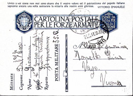 1941-Posta Militare/Nro 210 C.2 (26.8) Su Cartolina Franchigia Manoscritto P.M.  - Oorlog 1939-45
