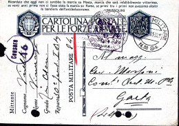 1941-Posta Militare/Nro 84 C.2 (18.12) Su Cartolina Franchigia Fori Archivio - Oorlog 1939-45