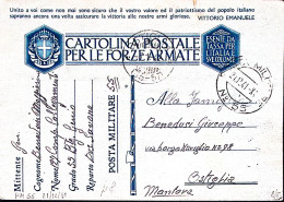 1941-Posta Militare/N 55 C.2 (21.12) Su Cartolina Franchigia Piega Centrale - Oorlog 1939-45
