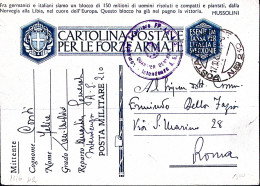 1942-Posta Militare/Nro 210 C.2 (17.10) Su Cartolina Franchigia - Guerre 1939-45