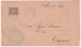 1900-PEDERGNAGA Ottagonale Collettoria (30.5) Su Piego - Storia Postale