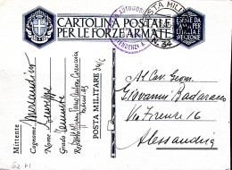 1941-Posta Militare/N 34 C.2 (7.6) Su Cartolina Franchigia - Guerre 1939-45