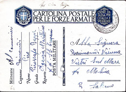 1941-PIROSCAFO BEPPE Trapani (4.3) Manoscritto Su Cartolina Franchigia - Marcophilie
