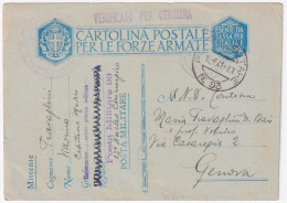 1941-Posta Militare/n. 93 C.2 (15.6) Su Cartolina Franchigia - War 1939-45