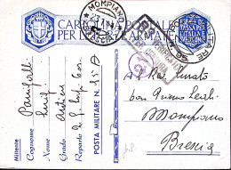 1941-Posta Militare/N 95 C.2 (17.1) Su Cartolina Franchigia - Guerre 1939-45