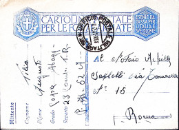 1941-UFFICIO POSTALE MILITARE 52 C.2 (4.2) Su Cartolina Franchigia Piega Central - Marcophilie