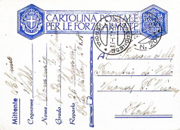 1941-Posta Militare/N 201 C.2 (21.4) Su Cartolina Franchigia - Weltkrieg 1939-45