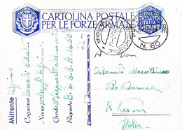 1942-Posta Militare/N 60 C.2 (2.2) Su Cartolina Franchigia - Guerre 1939-45