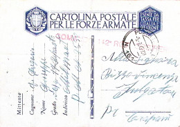 1943-Posta Militare/N 161 C.2 (5.6) Su Cartolina Franchigia Fori Spillo E Pieghe - Weltkrieg 1939-45