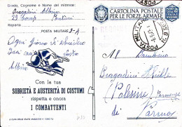 1943-Posta Militare/N 9 SEZ A C.2 (8.9 Data Dell'armistizio) Su Cartolina Franch - Guerre 1939-45