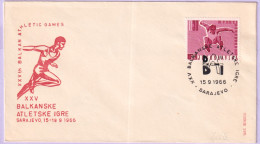 1966-Jugoslavia XXV Giochi Balcanici Fdc - Cartas & Documentos