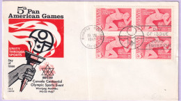 1967-CANADA 5^ Giochi Pan Americani Fdc - Sonstige & Ohne Zuordnung