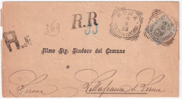 1898-effigie C.45 Isolato Su Raccomandata Roma (14.6) - Poststempel