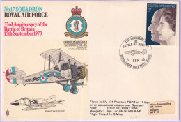 1973-Gran Bretagna 33^ Anniv. Battaglia D Inghilterra Annullo Speciale (15.9) - Briefe U. Dokumente