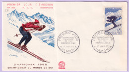 1962-Francia Camp. Mondiali Sci Chamonix (1326/7) Due Fdc - 1960-1969