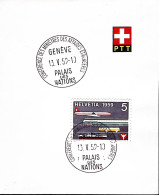 1959-Svizzera Conferenza Ministri Esteri/Ginevra (13.5) Annullo Speciale Su Cart - Other & Unclassified