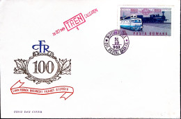 1969-Romania 100^Anniversario Ferrovie Fdc - FDC