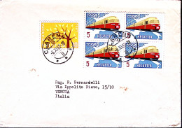 1962-Svizzera Propaganda Blocco 4 C.5 + Europa C.30 Su Busta Per L'Italia - Sonstige & Ohne Zuordnung