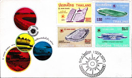 1970-TAINLANDIA 6 Giochi Asiatici Serie Cpl. (542/5) Fdc - Thailand