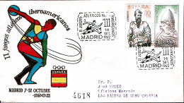 1962-SPAGNA 2 Giochi Atletica Ibero-americani/Madrid (14.9) Annullo Speciale - Lettres & Documents