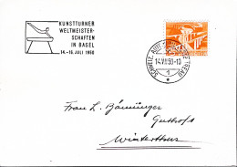 1950-Svizzera Ginnastica Artistica/Basilea (14.7) Annullo Speciale - Autres & Non Classés