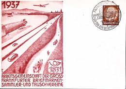 1937-Germania Giornata Francobollo CP E Annullo Speciale Convegno - Lettres & Documents