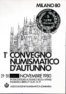 1980-MILANO 1 Convegno Numismatico D'Autunno Cartolina Nuova - 1971-80: Marcofilie