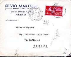 1949-Espresso Lire 60 Isolato Su Busta Silvio Martelli Perito Agrario Espresso F - 1946-60: Marcophilie