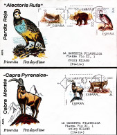 1971-Spagna Fauna Serie Cpl. (1691/5) Su Due Fdc - FDC