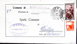 1951-Democratica Lire 4 + Italia Al Lavoro Lire 6 Su Piego Roncanova (9.1) - 1946-60: Poststempel