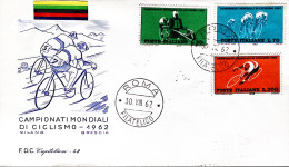 1962-CAMPIONATI CICLISMO SU STRADA Serie Completa Fdc - FDC