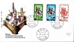1964-ASSEMBLEA COMUNI D ITALIA Serie Completa Fdc - FDC