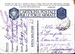 1942-Posta Militare/N 40 C.2 (18.11) Su Cartolina Franchigia Piega Centrale - War 1939-45