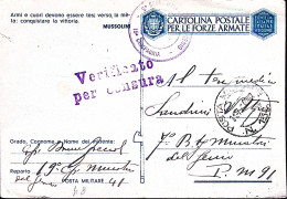 1943-Posta Militare/N 154 C.2 (31.7) Su Cartolina Franchigia Al Verso PM 41 30.7 - Guerre 1939-45