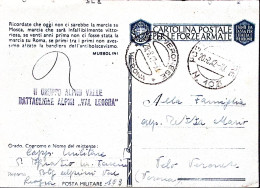 1942-Posta Militare/N 103 C.2 (20.8) Su Cartolina Franchigia - Guerre 1939-45
