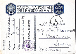 1941-COMANDO SERVIZI R. MARINA/ANCONA Tondo Su Cartolina Franchigia R Marina (ma - Marcophilie