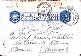 1943-Posta Militare/N 200 C.2 (5.2) Su Biglietto Franchigia - War 1939-45