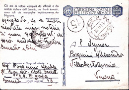 1943-Posta Militare/N 56 Manoscr. Su Cartolina Franchigia Posta Militare N 214 C - Guerre 1939-45